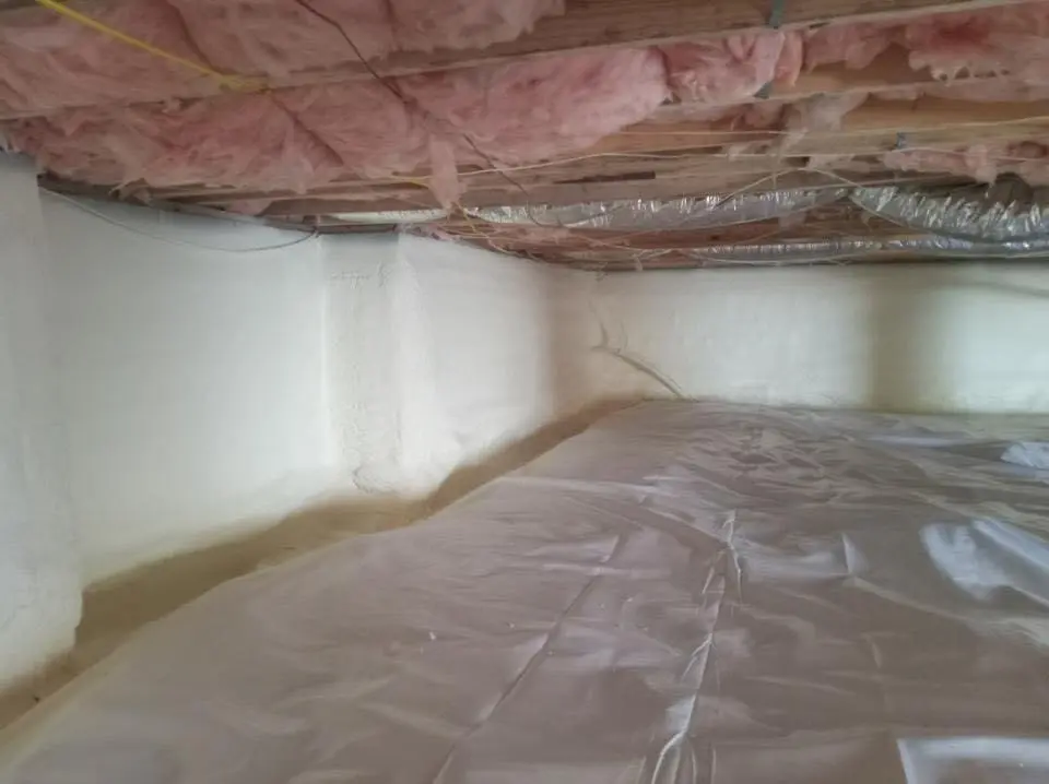 Crawl space encapsulation with closed-cell spray foam for Spray Foam Roofing in Powder Springs